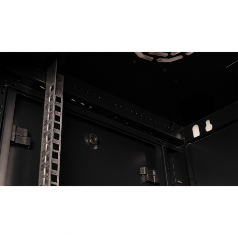 Шкаф 19" телекоммуникационный настенный, 9U 501x600х450 мм, дверь стекло, черный